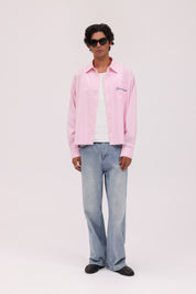 Striped Signature Long Sleeve Shirt - Rose