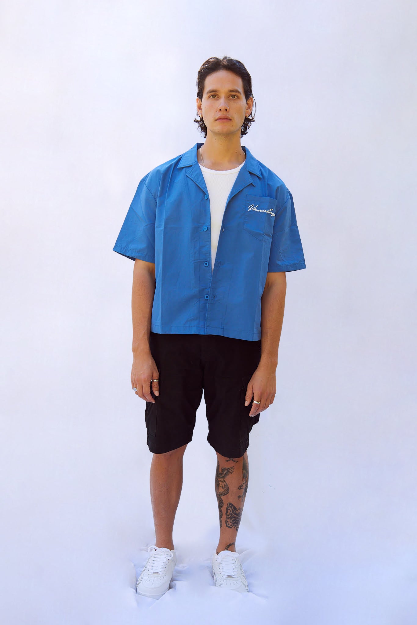 Nylon Signature Short Sleeved Shirt - Royal Blue