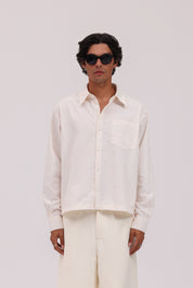 Striped Signature Long Sleeve Shirt - Off White/Pink