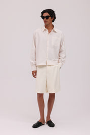 Striped Signature Long Sleeve Shirt - Off White/Pink