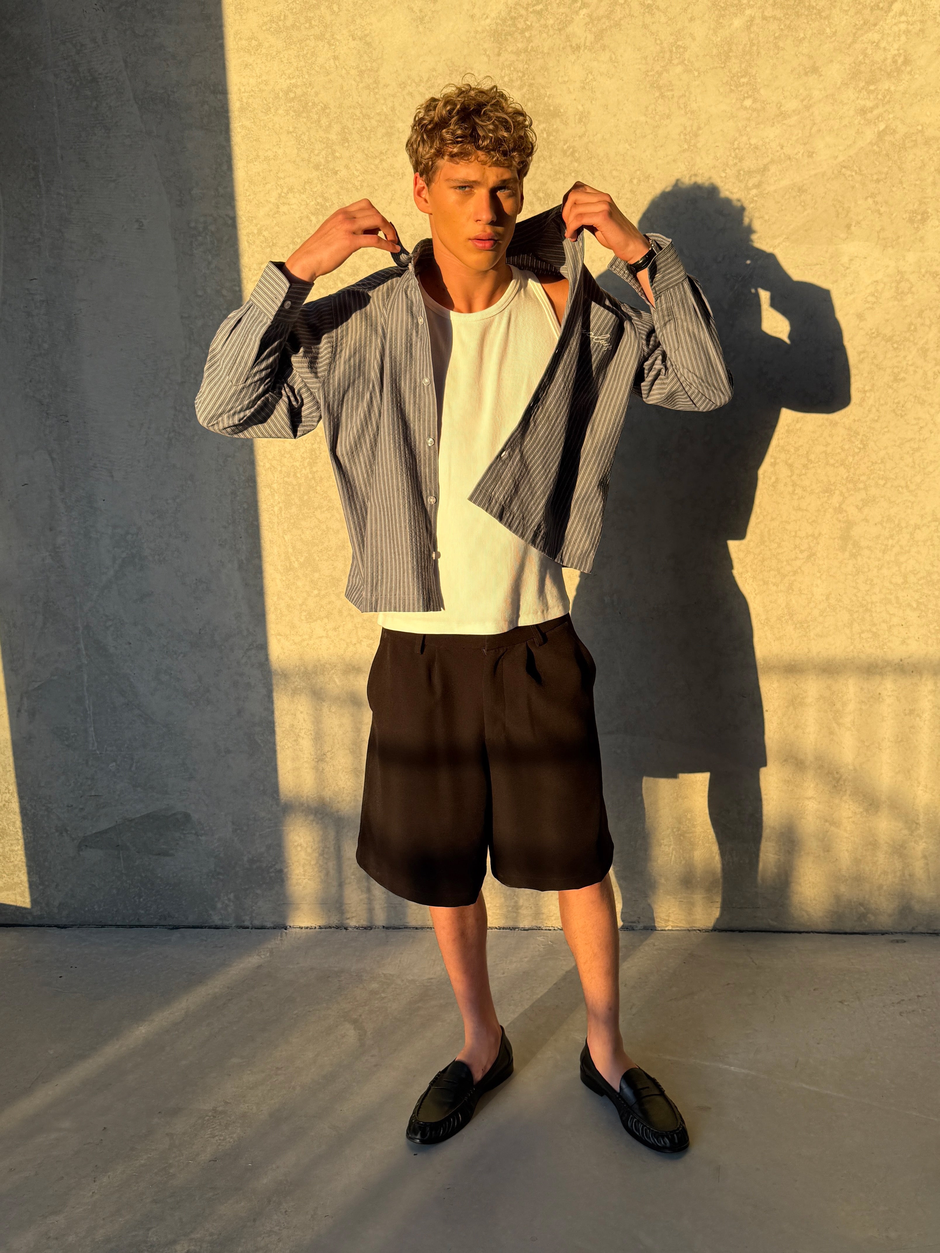 Pleated Shorts - Black