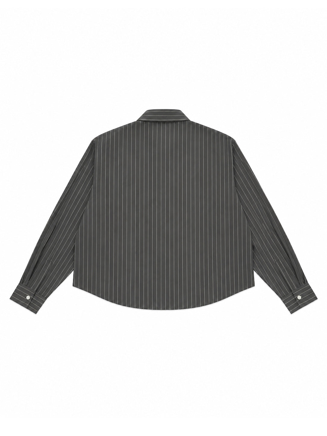 Striped Signature Long Sleeve Shirt - Charcoal Pinstripe