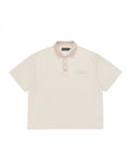Signature Short Sleeve Two Tone Polo Shirt - Cream/Beige