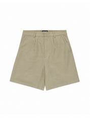 Pleated Shorts - Muted Taupe